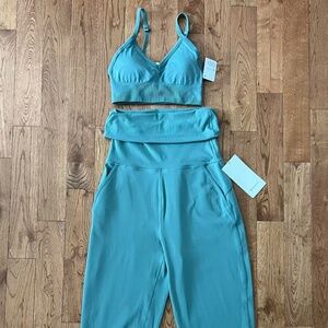 Lululemon Ebb to street bra C/D Size 2 NWT & Align SHR rib waist crop size 4 NWT